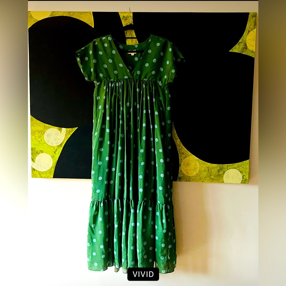 WHIT NY Silk Polka Dot Dress